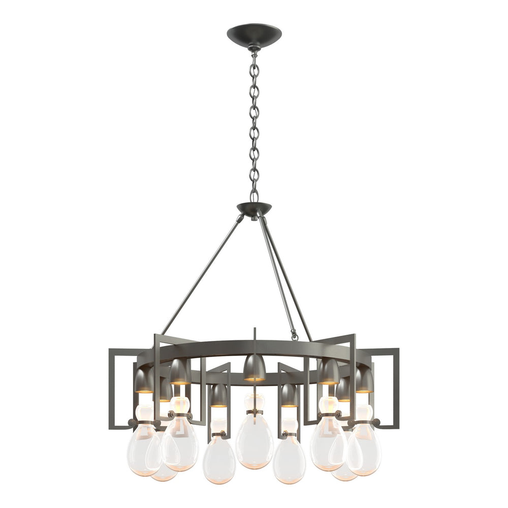 Hubbardton Forge - Nine Light Chandelier - Apothecary - Vintage Platinum- Union Lighting Luminaires Decor