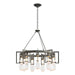 Hubbardton Forge - Nine Light Chandelier - Apothecary - Vintage Platinum- Union Lighting Luminaires Decor
