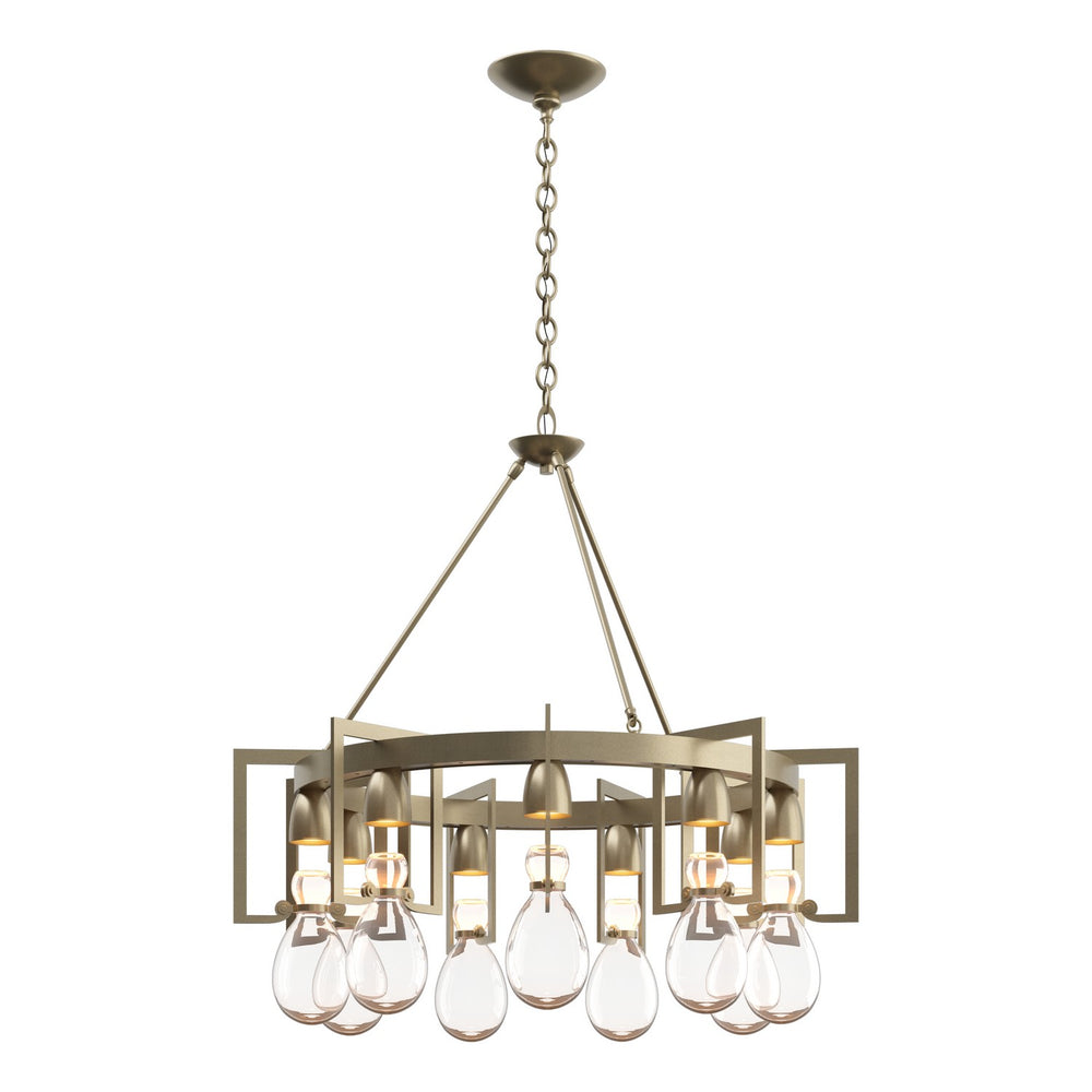 Hubbardton Forge - Nine Light Chandelier - Apothecary - Soft Gold- Union Lighting Luminaires Decor