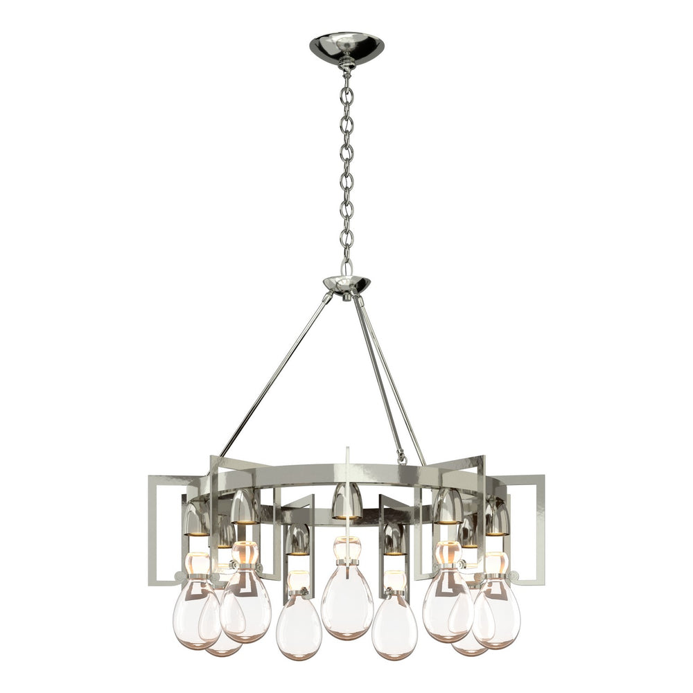 Hubbardton Forge - Nine Light Chandelier - Apothecary - Sterling- Union Lighting Luminaires Decor