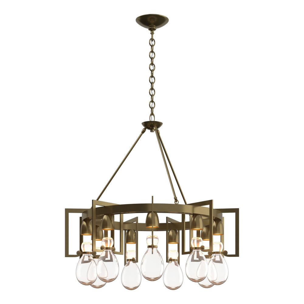 Hubbardton Forge - Nine Light Chandelier - Apothecary - Modern Brass- Union Lighting Luminaires Decor