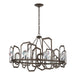 Hubbardton Forge - Eight Light Chandelier - Gatsby - Bronze- Union Lighting Luminaires Decor