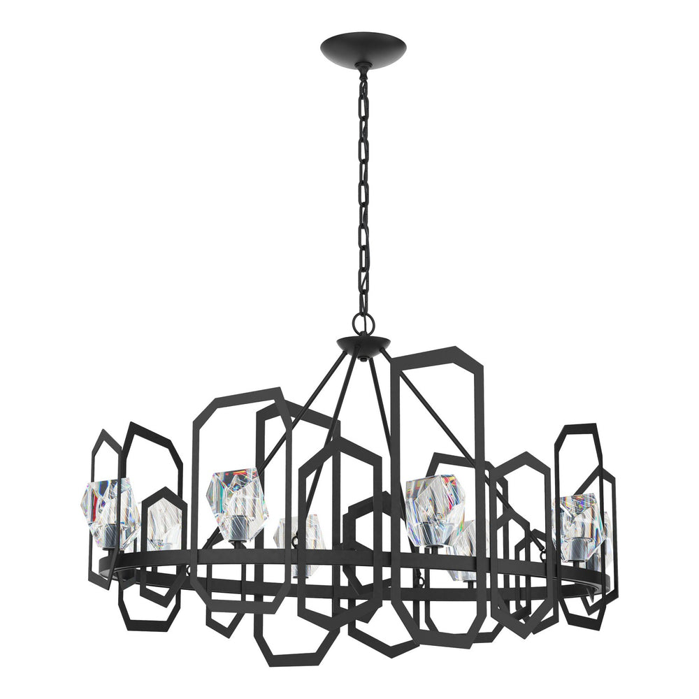 Hubbardton Forge - Eight Light Chandelier - Gatsby - Black- Union Lighting Luminaires Decor