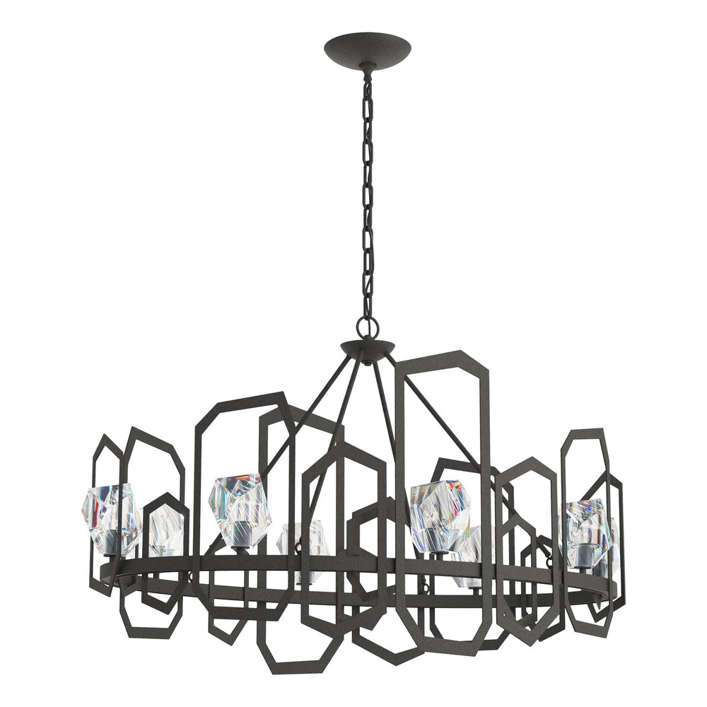 Hubbardton Forge - Eight Light Chandelier - Gatsby - Natural Iron- Union Lighting Luminaires Decor