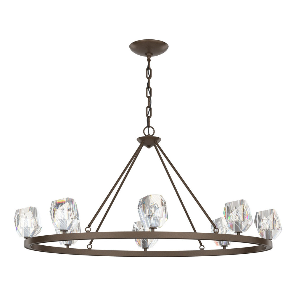 Hubbardton Forge - Eight Light Chandelier - Gatsby - Bronze- Union Lighting Luminaires Decor