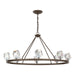 Hubbardton Forge - Eight Light Chandelier - Gatsby - Bronze- Union Lighting Luminaires Decor