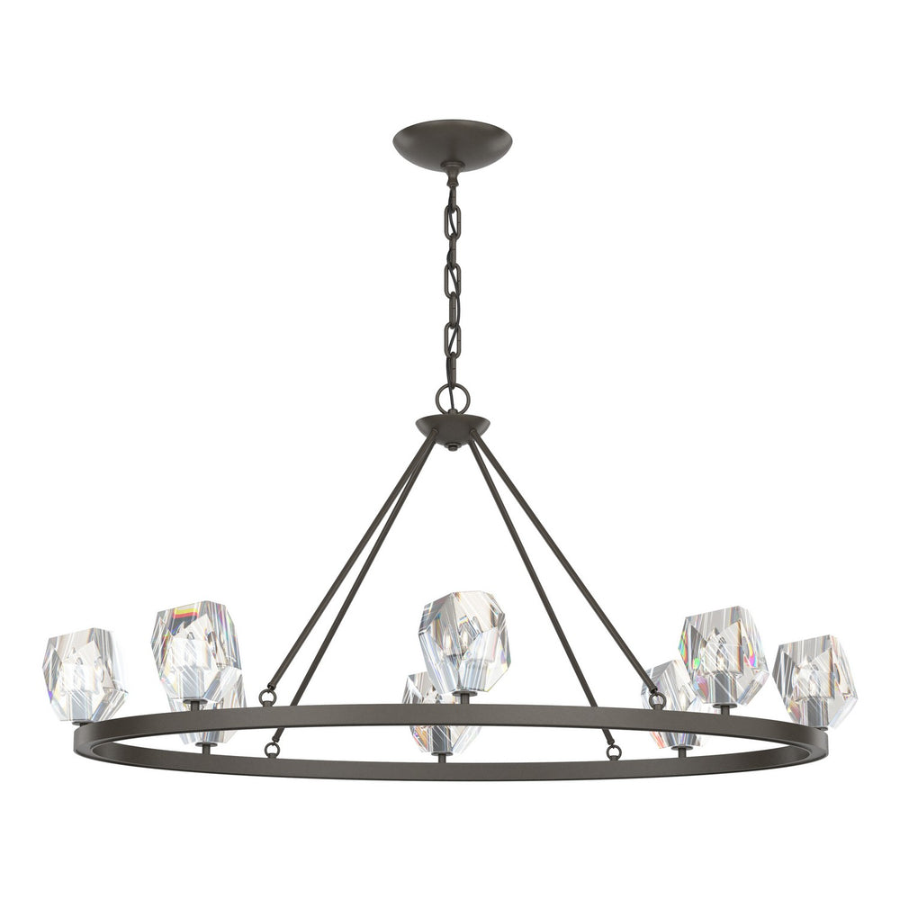 Hubbardton Forge - Eight Light Chandelier - Gatsby - Dark Smoke- Union Lighting Luminaires Decor