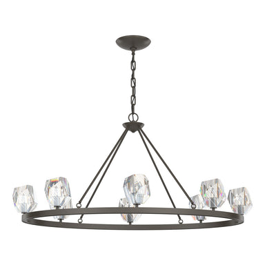 Hubbardton Forge - Eight Light Chandelier - Gatsby - Dark Smoke- Union Lighting Luminaires Decor