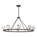Hubbardton Forge - Eight Light Chandelier - Gatsby - Dark Smoke- Union Lighting Luminaires Decor