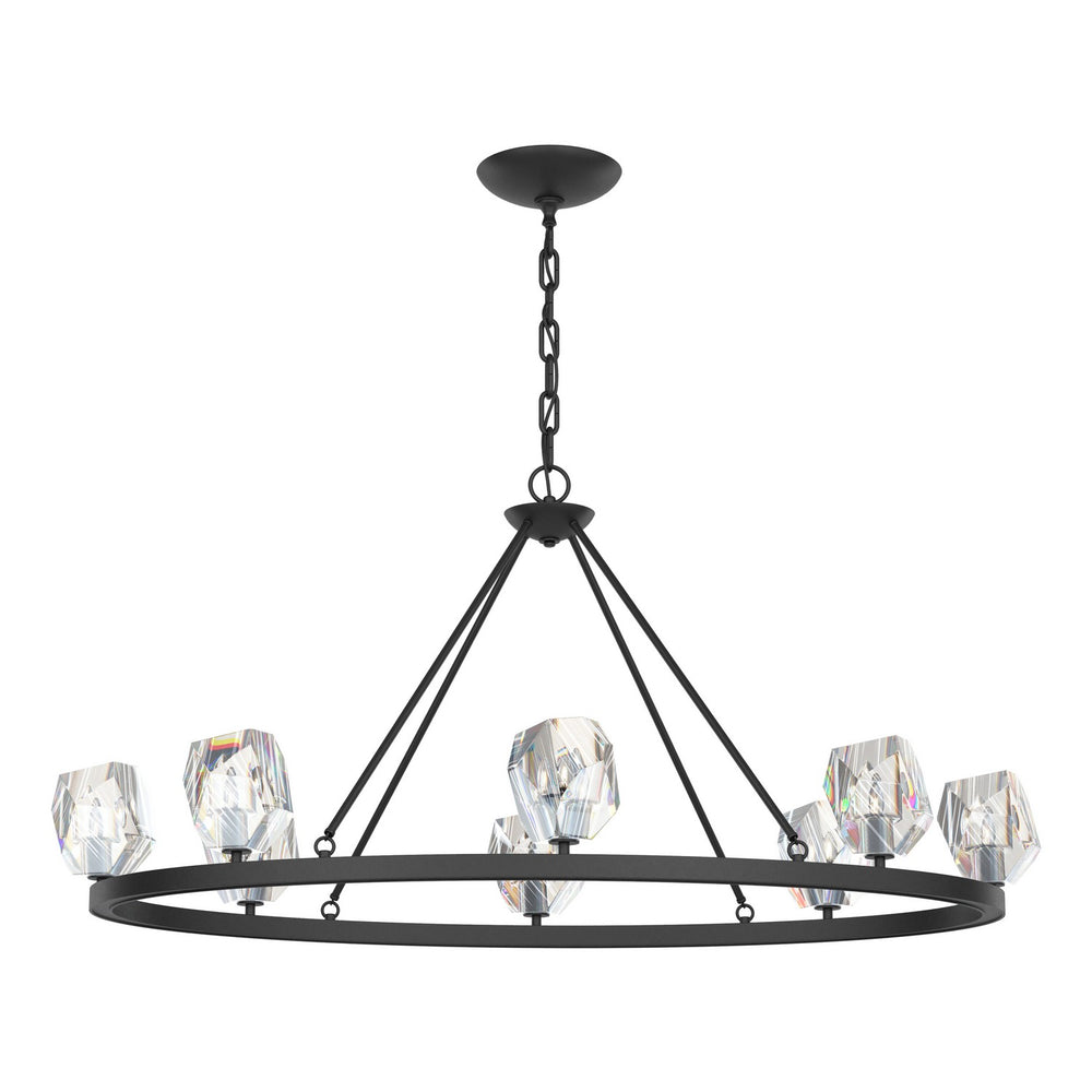 Hubbardton Forge - Eight Light Chandelier - Gatsby - Black- Union Lighting Luminaires Decor