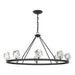 Hubbardton Forge - Eight Light Chandelier - Gatsby - Black- Union Lighting Luminaires Decor