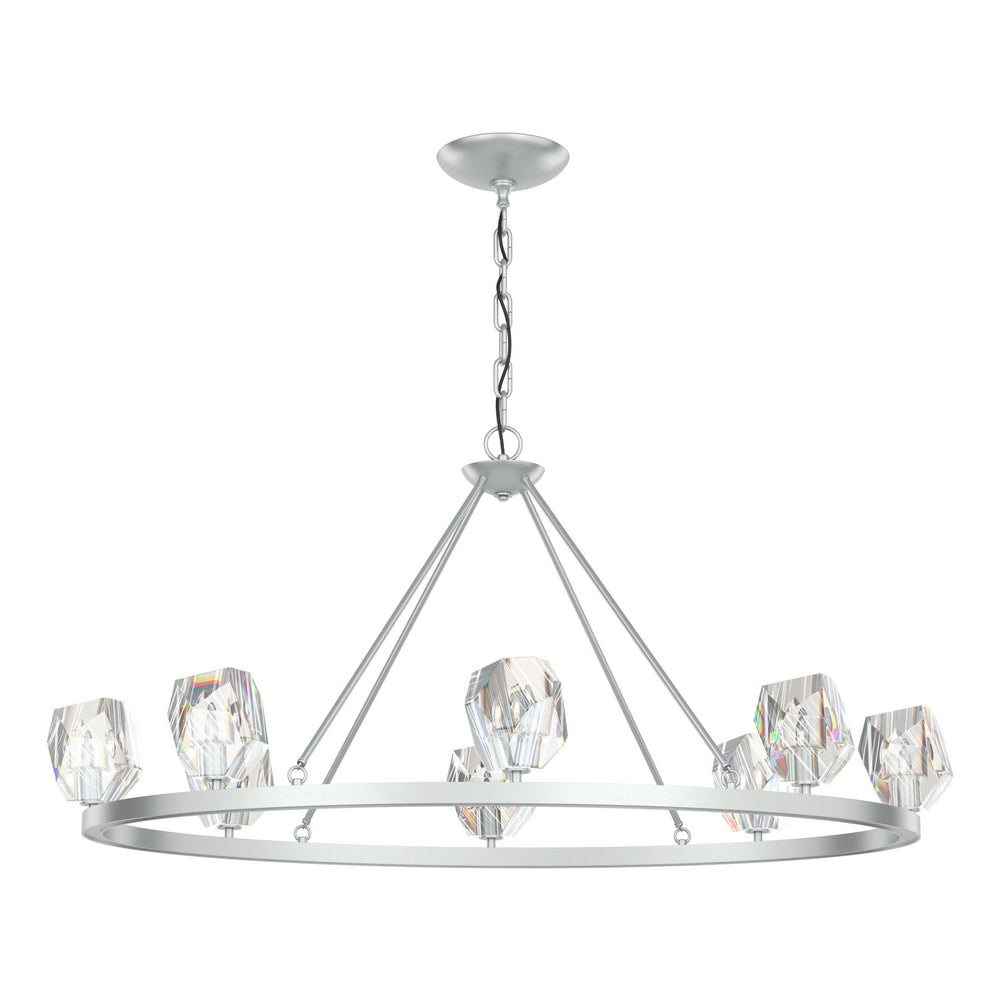 Hubbardton Forge - Eight Light Chandelier - Gatsby - Vintage Platinum- Union Lighting Luminaires Decor
