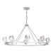 Hubbardton Forge - Eight Light Chandelier - Gatsby - Vintage Platinum- Union Lighting Luminaires Decor