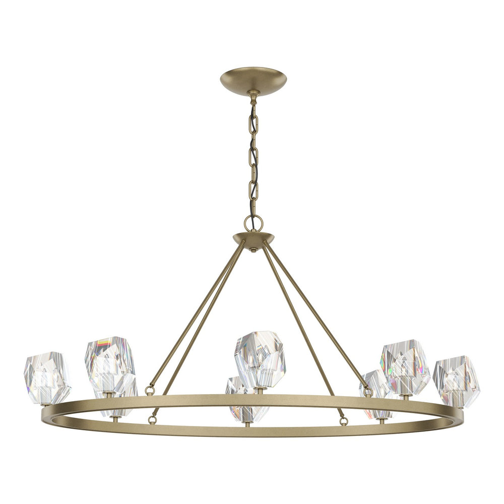 Hubbardton Forge - Eight Light Chandelier - Gatsby - Soft Gold- Union Lighting Luminaires Decor