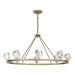 Hubbardton Forge - Eight Light Chandelier - Gatsby - Soft Gold- Union Lighting Luminaires Decor