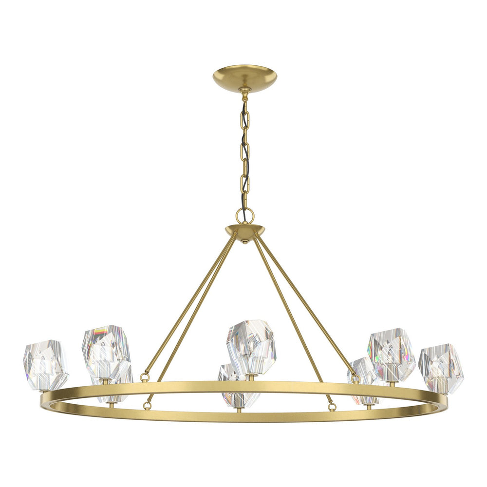 Hubbardton Forge - Eight Light Chandelier - Gatsby - Modern Brass- Union Lighting Luminaires Decor
