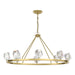 Hubbardton Forge - Eight Light Chandelier - Gatsby - Modern Brass- Union Lighting Luminaires Decor