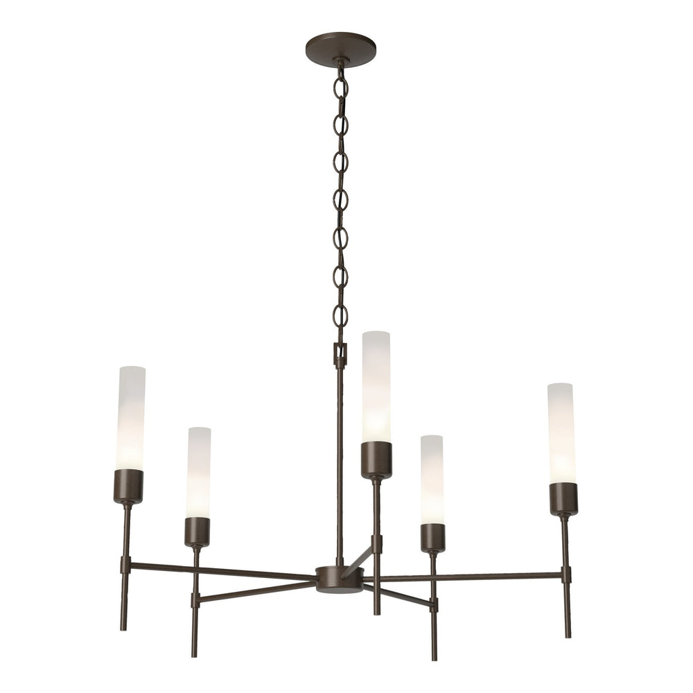 Hubbardton Forge - Five Light Chandelier - Vela - Bronze- Union Lighting Luminaires Decor