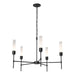 Hubbardton Forge - Five Light Chandelier - Vela - Black- Union Lighting Luminaires Decor