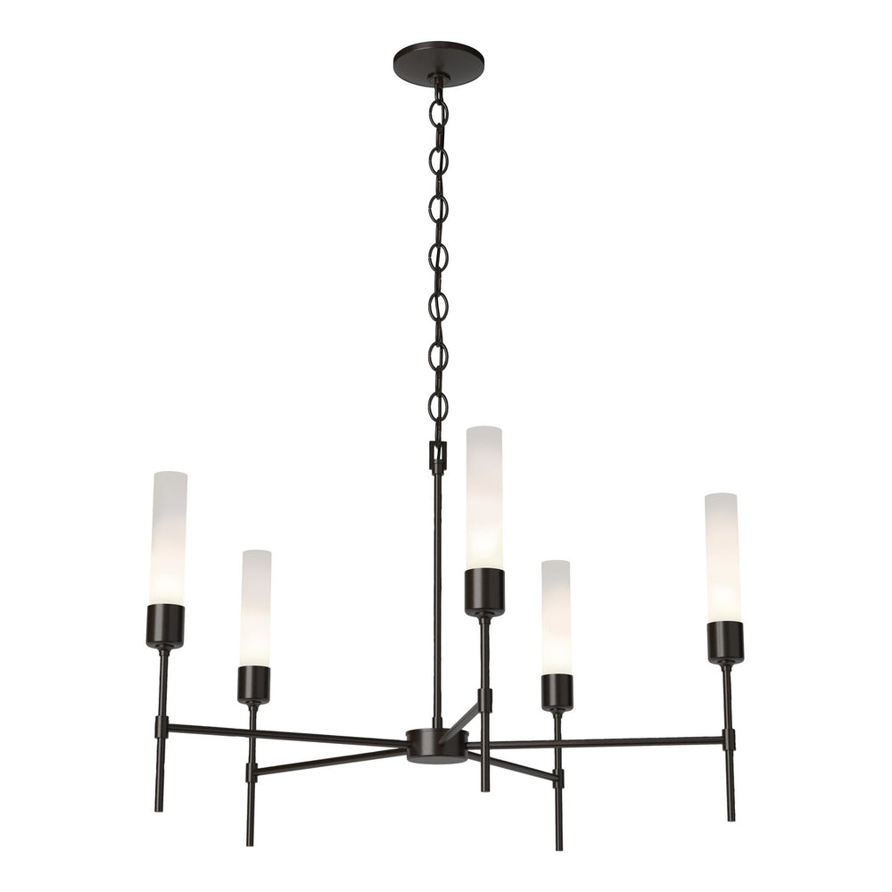 Hubbardton Forge - Five Light Chandelier - Vela - Oil Rubbed Bronze- Union Lighting Luminaires Decor