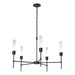 Hubbardton Forge - Five Light Chandelier - Vela - Oil Rubbed Bronze- Union Lighting Luminaires Decor
