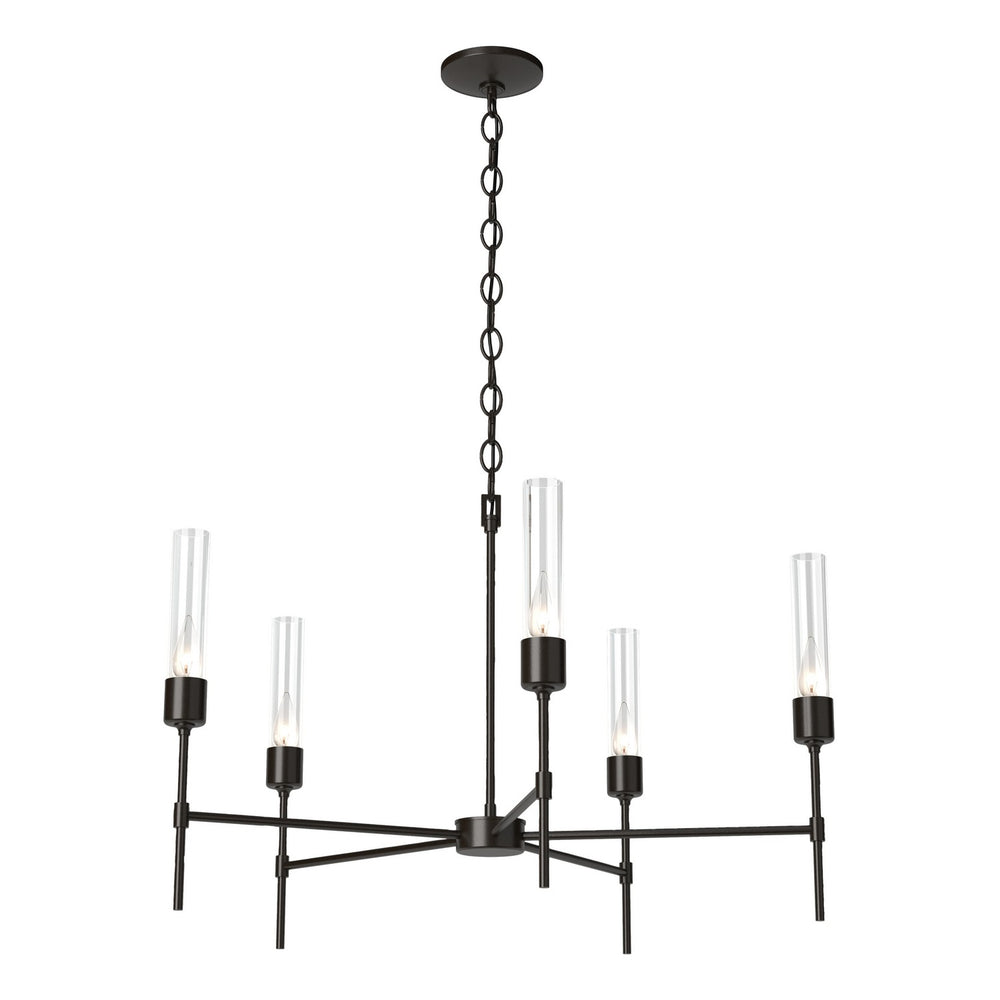 Hubbardton Forge - Five Light Chandelier - Vela - Oil Rubbed Bronze- Union Lighting Luminaires Decor