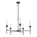 Hubbardton Forge - Five Light Chandelier - Vela - Oil Rubbed Bronze- Union Lighting Luminaires Decor