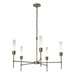 Hubbardton Forge - Five Light Chandelier - Vela - Soft Gold- Union Lighting Luminaires Decor