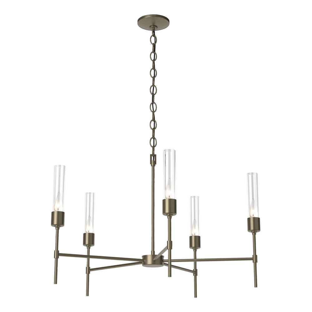 Hubbardton Forge - Five Light Chandelier - Vela - Soft Gold- Union Lighting Luminaires Decor