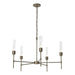 Hubbardton Forge - Five Light Chandelier - Vela - Soft Gold- Union Lighting Luminaires Decor