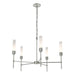 Hubbardton Forge - Five Light Chandelier - Vela - Sterling- Union Lighting Luminaires Decor