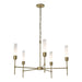 Hubbardton Forge - Five Light Chandelier - Vela - Modern Brass- Union Lighting Luminaires Decor
