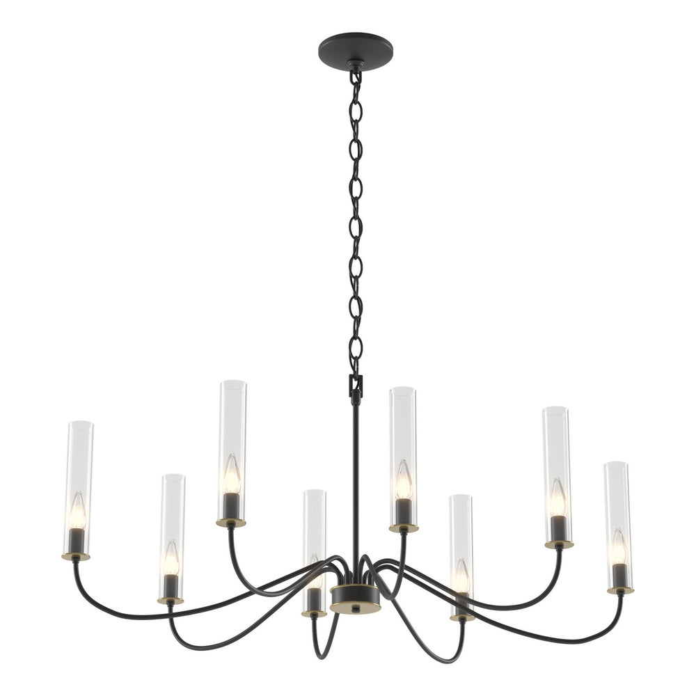 Hubbardton Forge - Eight Light Chandelier - Grace - Black- Union Lighting Luminaires Decor