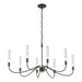 Hubbardton Forge - Eight Light Chandelier - Grace - Black- Union Lighting Luminaires Decor