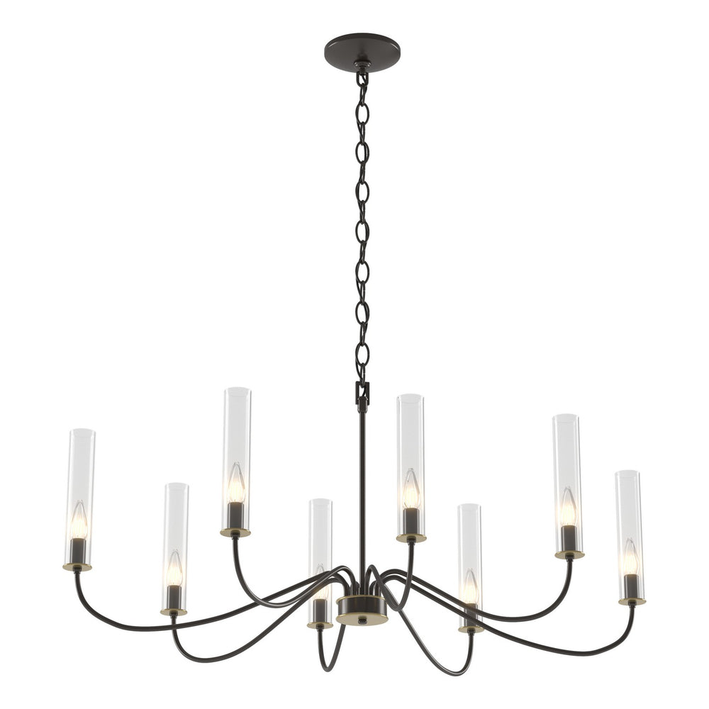 Hubbardton Forge - Eight Light Chandelier - Grace - Oil Rubbed Bronze- Union Lighting Luminaires Decor