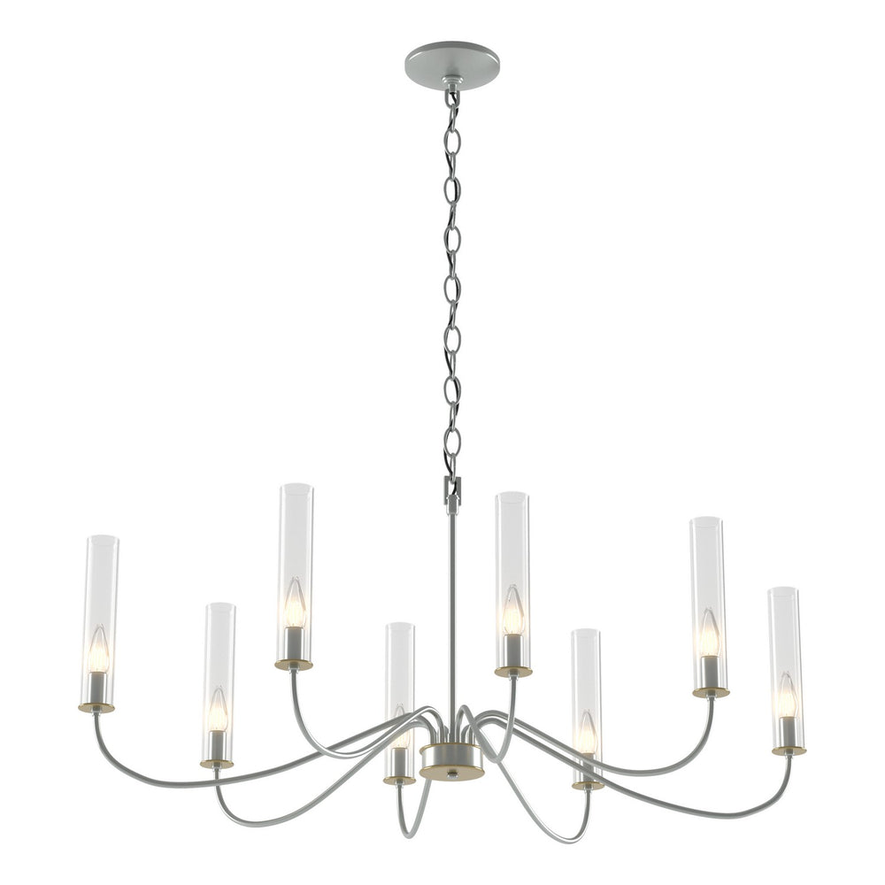 Hubbardton Forge - Eight Light Chandelier - Grace - Vintage Platinum- Union Lighting Luminaires Decor