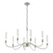 Hubbardton Forge - Eight Light Chandelier - Grace - Vintage Platinum- Union Lighting Luminaires Decor