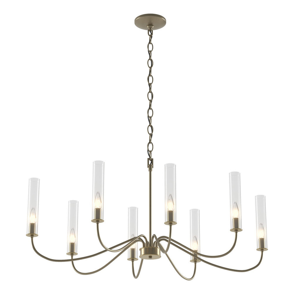 Hubbardton Forge - Eight Light Chandelier - Grace - Soft Gold- Union Lighting Luminaires Decor