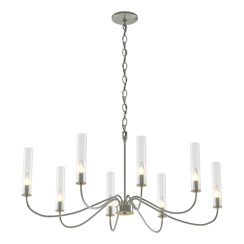 Hubbardton Forge - Eight Light Chandelier - Grace - Sterling- Union Lighting Luminaires Decor