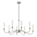 Hubbardton Forge - Eight Light Chandelier - Grace - Sterling- Union Lighting Luminaires Decor