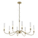 Hubbardton Forge - Eight Light Chandelier - Grace - Modern Brass- Union Lighting Luminaires Decor