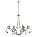 Hubbardton Forge - Six Light Chandelier - Bella - Bronze- Union Lighting Luminaires Decor