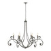 Hubbardton Forge - Six Light Chandelier - Bella - Dark Smoke- Union Lighting Luminaires Decor