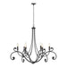 Hubbardton Forge - Six Light Chandelier - Bella - Black- Union Lighting Luminaires Decor