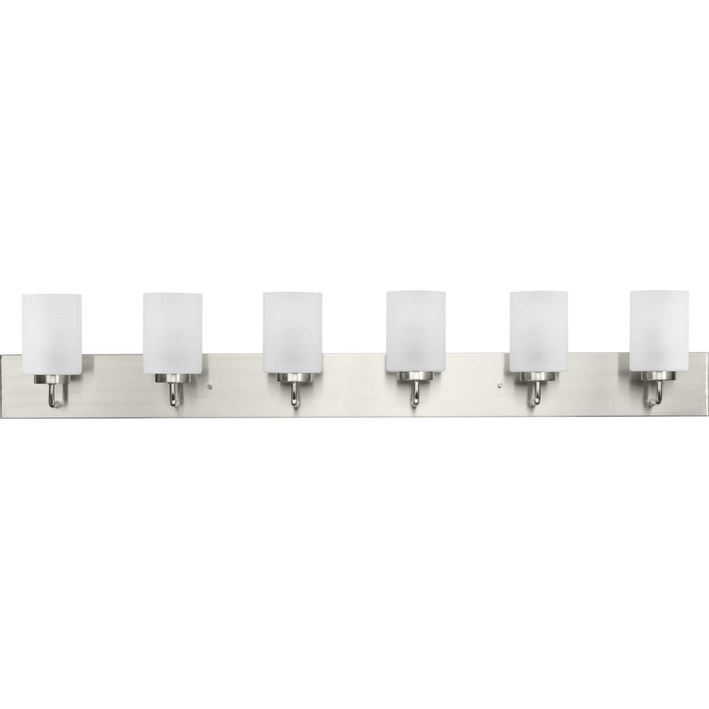 Progress Canada - Six Light Bath - Merry - Brushed Nickel- Union Lighting Luminaires Decor