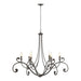 Hubbardton Forge - Six Light Chandelier - Bella - Oil Rubbed Bronze- Union Lighting Luminaires Decor