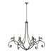 Hubbardton Forge - Six Light Chandelier - Bella - Natural Iron- Union Lighting Luminaires Decor