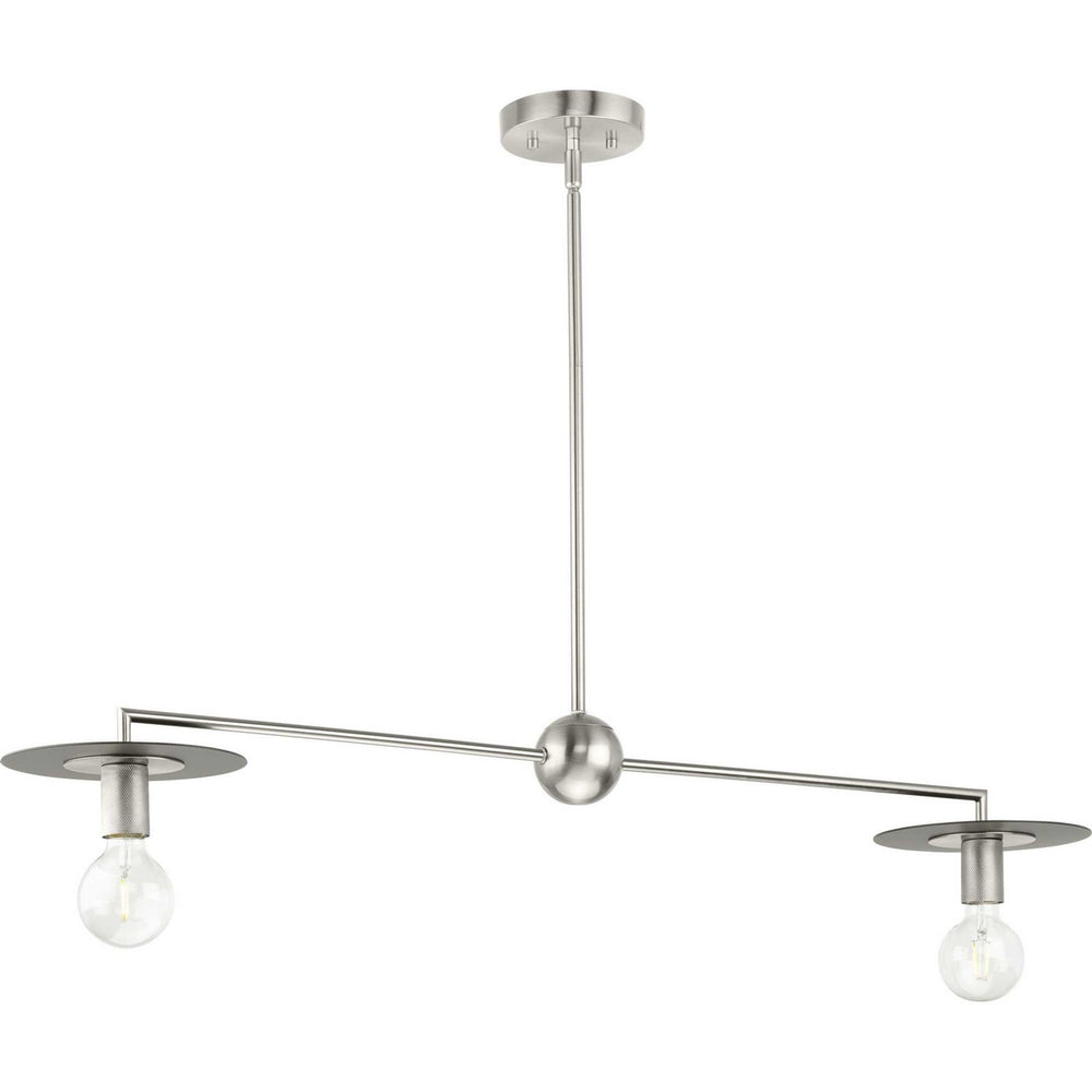 Progress Canada - Two Light Linear Chandelier - Trimble - Brushed Nickel- Union Lighting Luminaires Decor