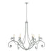 Hubbardton Forge - Six Light Chandelier - Bella - Vintage Platinum- Union Lighting Luminaires Decor