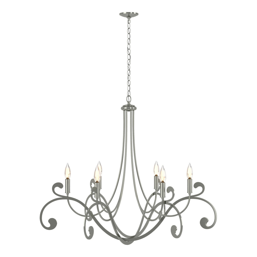 Hubbardton Forge - Six Light Chandelier - Bella - Sterling- Union Lighting Luminaires Decor